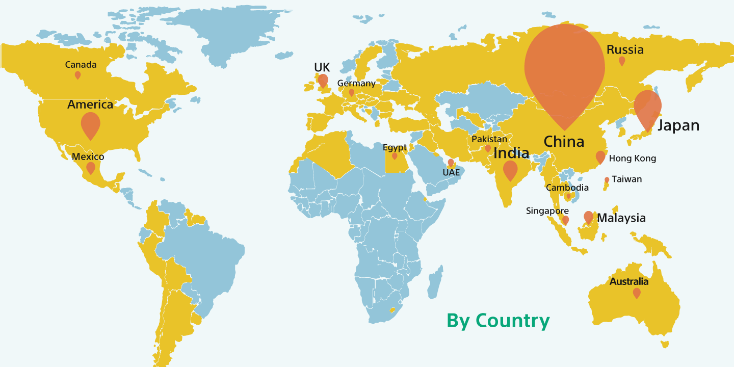 Global math challenge map